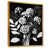 Toile avec cadre flottant or