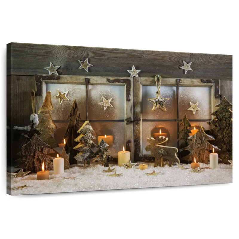 Christmas Window, 8" H x 12" W