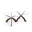 Entwine - Rectangular 42IN x 72IN Glass Top Table - Natural Walnut Finish-58930055-58930060