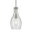 1-Light Nickel Modern Pendant with Seeded Glass Shade-2143942818