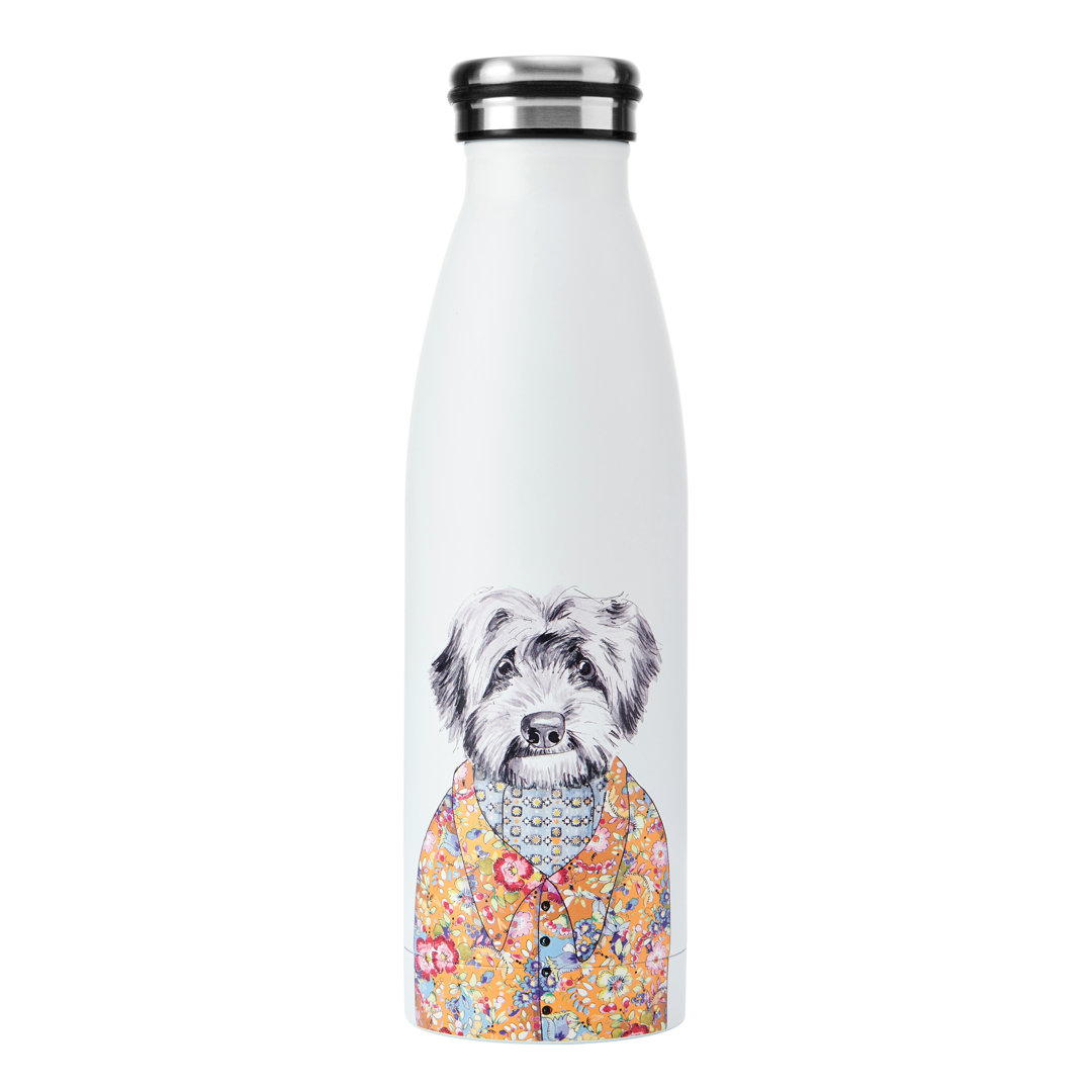 Mikasa x Tipperleyhill Cockapoo Double-Walled Stainless Steel Water Bottle, 500ml