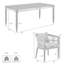 Elvina 66'' Rectangular 6 - Person Outdoor Dining Set with Cushions