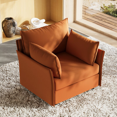 Fauteuil d'appoint rembourré avec accoudoirs Adrielle