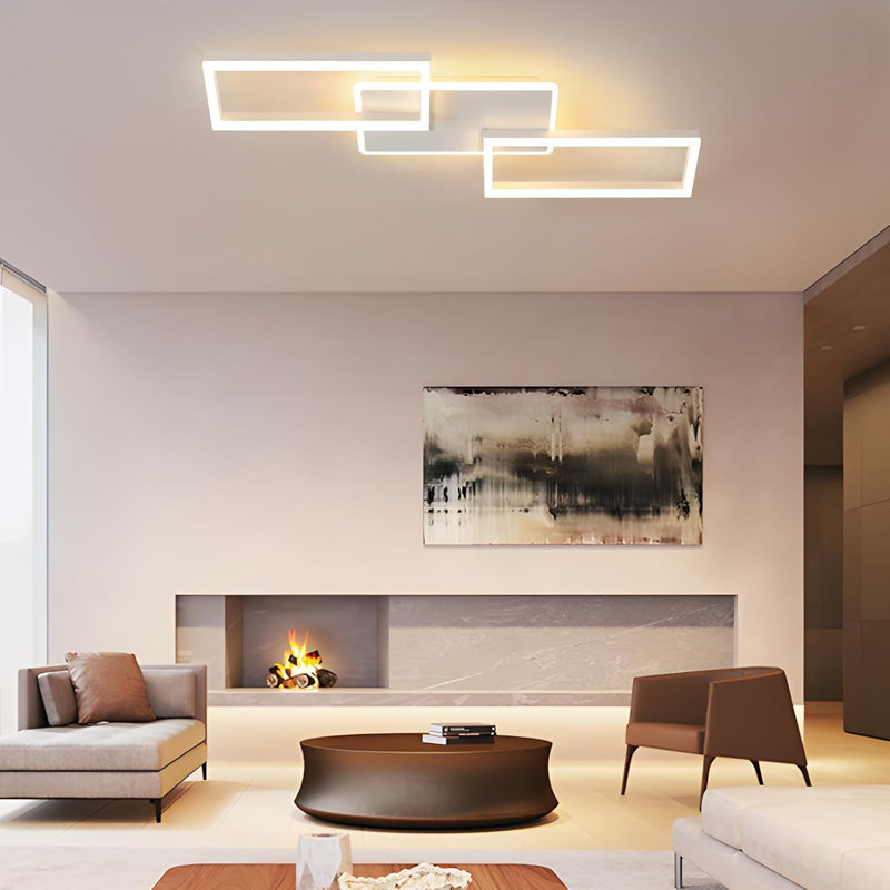 Acrylic LED Semi Flush Mount, White