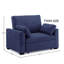 Chaise convertible en chenille capitonnée l 52,4 po Akorede-2015478155