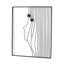 Tableau mural abstrait en métal noir de 48 cm (19 pouces) représentant un visage féminin, idéal pour la chambre à coucher et le salon.