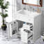 Meuble-lavabo compact compact avec lavabo en bois massif