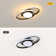 3-Light LED Double Ring Flush Mount Ceiling Light