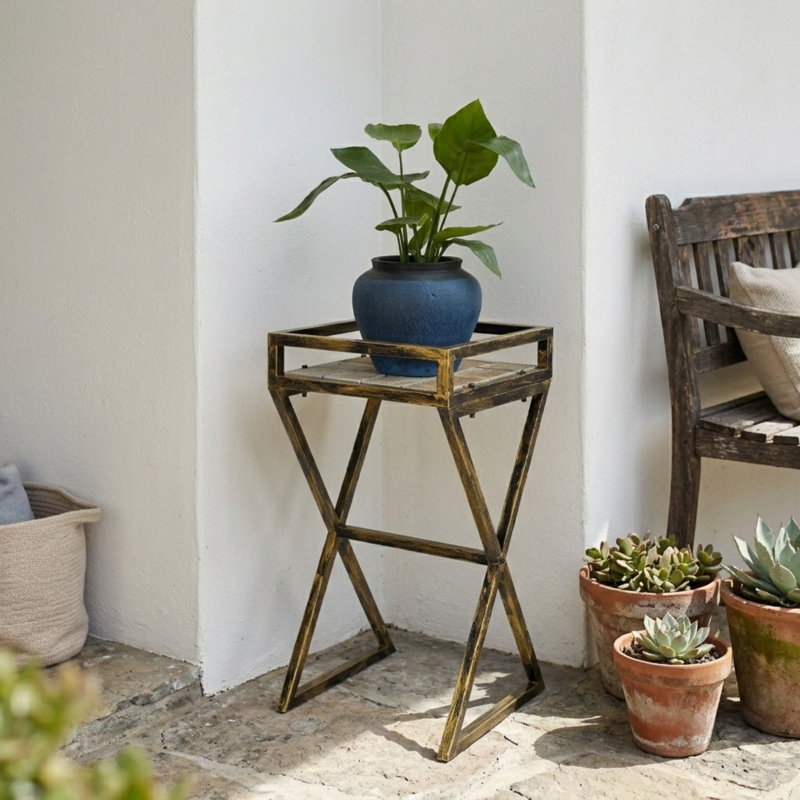 Support pour plante 27 po, H 27 po x L 14,25 po x P 14,25 po