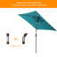 Parasol de marché carré 6,5 pi Rimmel-1770042457