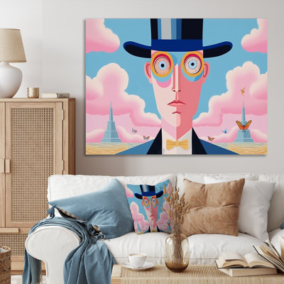 " Pink Cloud Sci-Fi Portrait Man Of The Future "