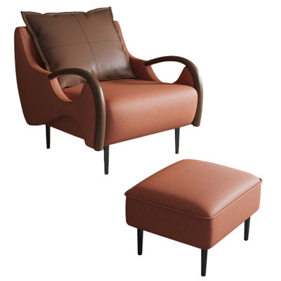 Khiya Upholstered Armchair with Ottoman