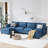 141.5'' U-Shaped Upholstered Sofas with Movable Ottoman-1190076567