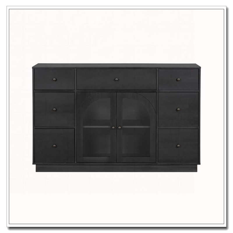Armoire de rangement 7 tiroirs, Noir