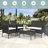 Alifa 4 - Person Patio Conversation Set with Cushions-457571770-489670708