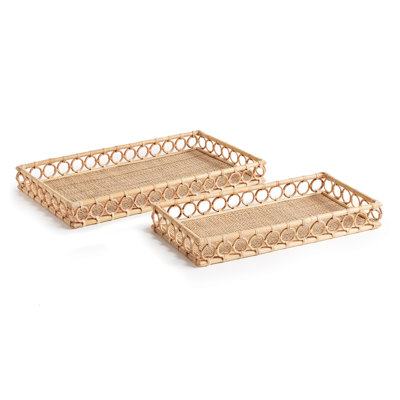 Ninette Rattan/Wicker Decorative Tray