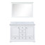 Meuble-lavabo double avec plateau en marbre de Carrare et miroir Timeless