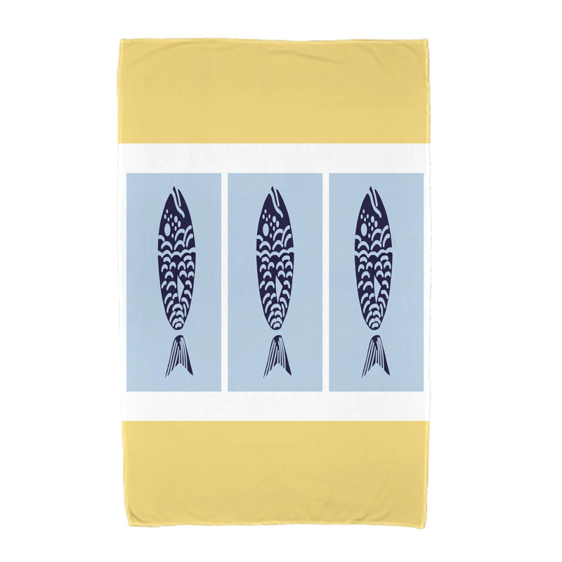Serviette de plage en microfibre, Jaune