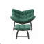 Chaise berçante avec repose-pieds et coussins en osier toutes saisons Egg-1693416460