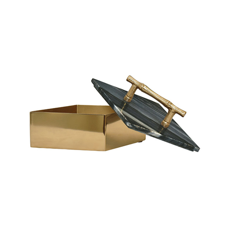 Rhoma Decorative Box, 5" H x 9" W x 5.75" D