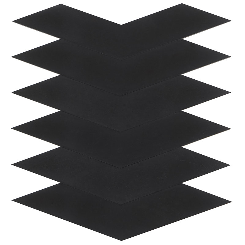 Krista Watterworth Westgate Floral 11.29 in. x 8.97 in. Polished Marble Floor and Wall Mosaic Tile, Black