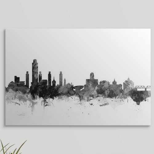«Albany New York Skyline» par Francy, impression, H 8 po x l 12 po x P 1,5 po, Toile