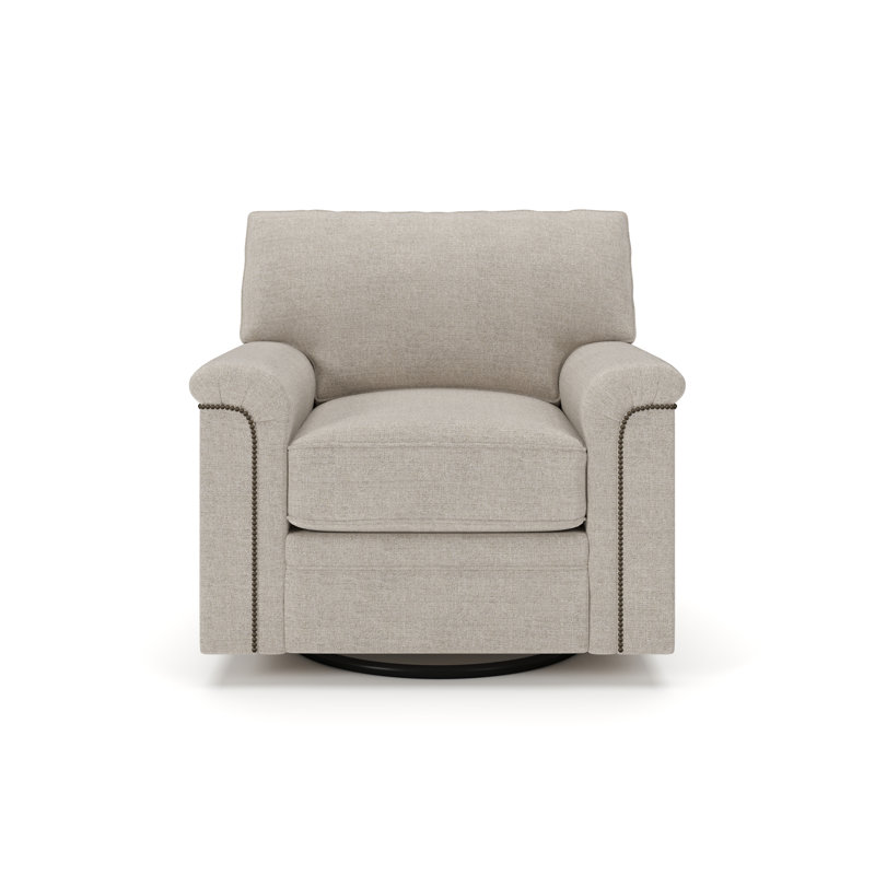 Warren 36" Upholstered Swivel Chair, Monique Twine