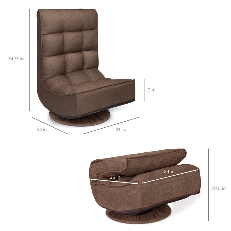 Trule Albanese Swiveling Floor Game Chair, Brown
