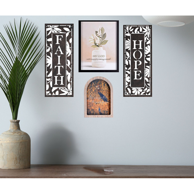 Framed Arch God Is Bigger Than Gray 9x13