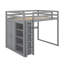 Lit mezzanine double avec garde-robe, tablettes et éclairage à DEL-1413947456