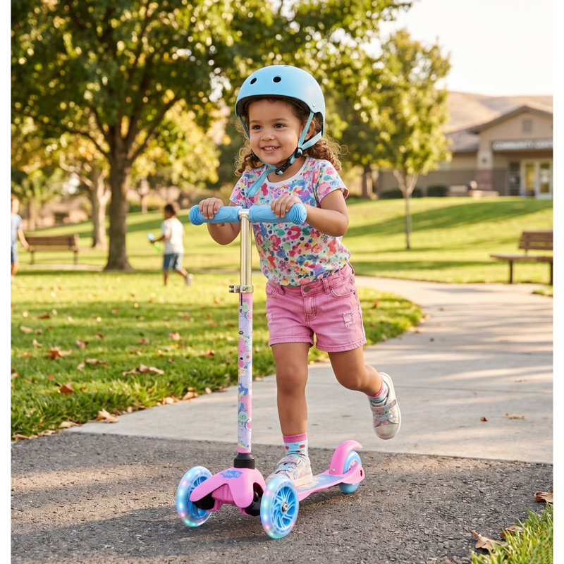 Trottinette à 3 roues pour enfant Peppa Pig avec guidon réglable