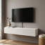 Meuble télé 70 po avec façade cannelée et 2 tiroirs entièrement assemblés, blanc-1305983228-1305983202