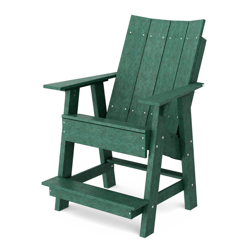 Contemporary High Adirondack Chair, Turf Green
