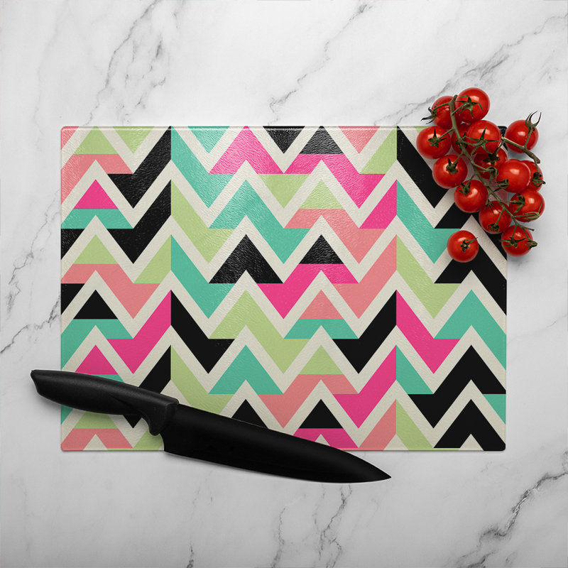 Summer Hipster Boho Chic Glass Chopping Board