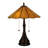 20.25"H Panel Honey Amber Table Lamp