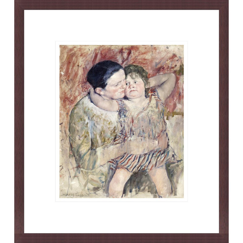 « Femme et enfant » de Mary Cassatt – Reproduction giclée encadrée, H 15,59 po x l 13,75 po