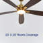 Ventilateur de plafond intérieur / extérieur de 56 po Kaminski avec lumière et télécommande, ensemble d'éclairage à DEL à intensité variable 6 CCT - bronze champagne avec chêne noirci réversible / cerisier foncé-690438732-690438734