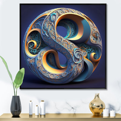 Circulaire Infinitiy Lemniscate en couleurs rétro I - impressions géométriques murales modernes