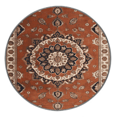Machine Washable Persian Brown Area Rug
