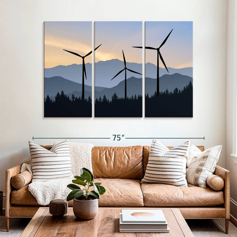 Lilie Forest Wind Turbines, 42" H x 65" W