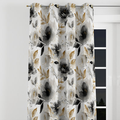 Country Farmhouse Curtains for bedroom - Floral Boulier Grommet Curtain - 1 Panel