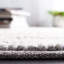 Tapis rayé fabriqué à la main Cleodora en ivoire / gris-1950742193