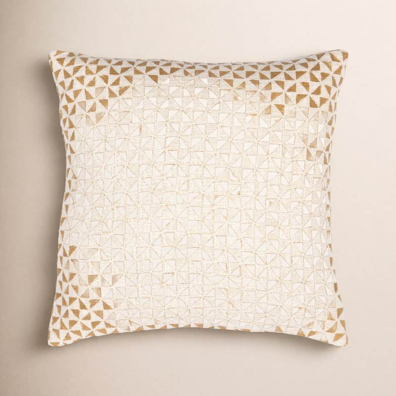 Coussin Zetta, Beige / Chameau, Polyester/ bourre en polyester, 22 po x 22 po