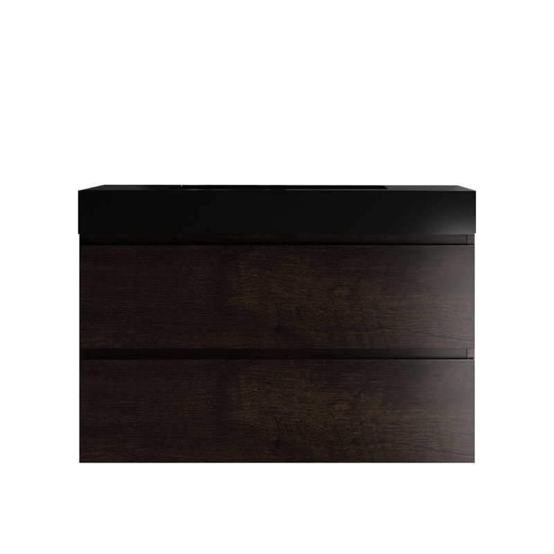 Chic Matte Black Integrated Basin - Adding Elegance To Bathrooms Quartz Aesthetic Upgrade For