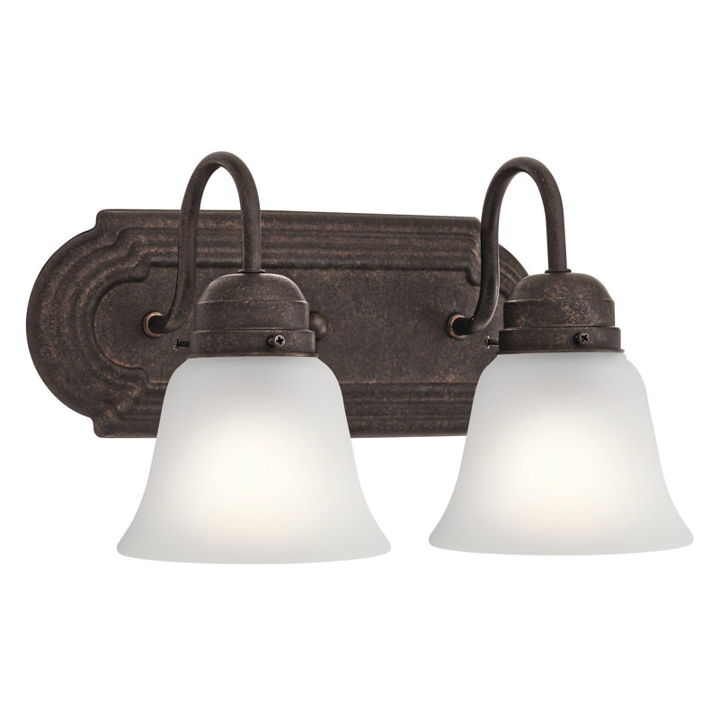 Éclairage pour salle de bain 2 lumières Naughton, Bronze tannerie