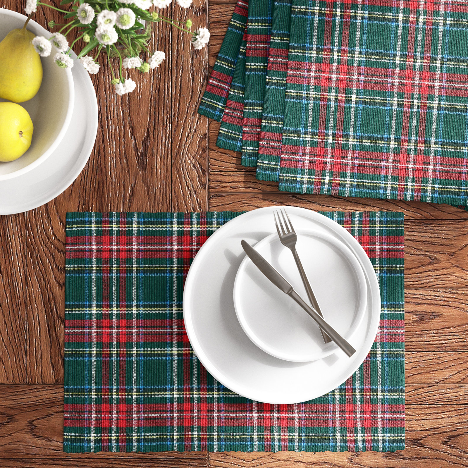 Sanders 6 Piece Cotton Placemat Set