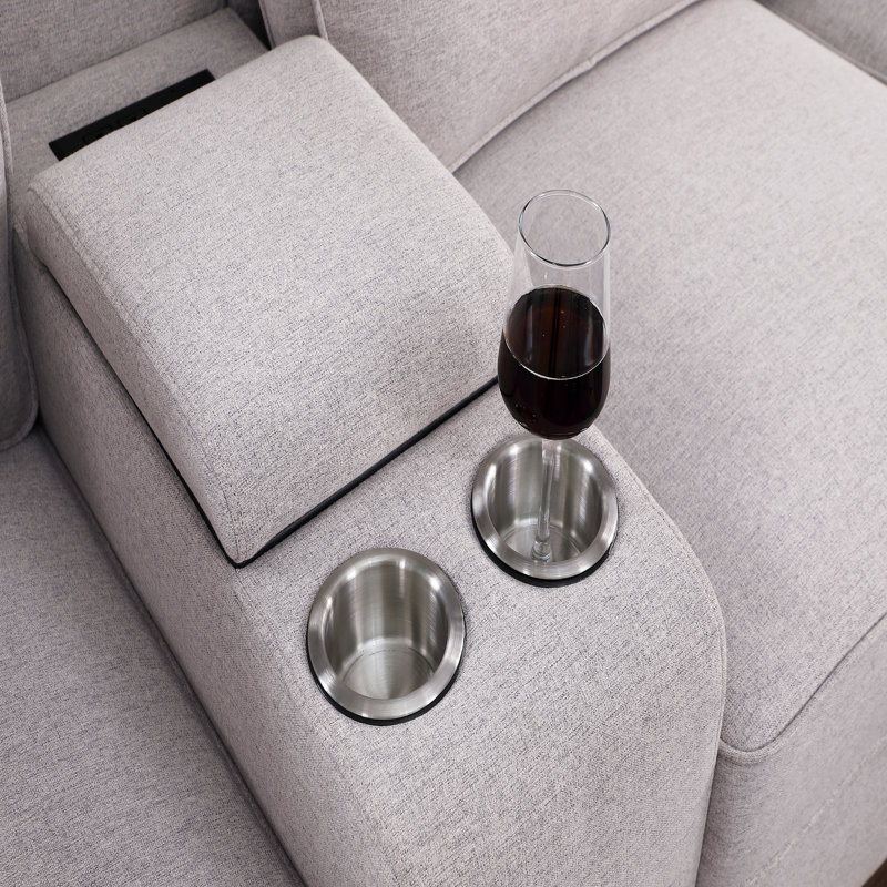 Canapé modulaire 8 pièces avec repose-pieds 8 pièces, Gris clair