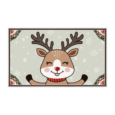 Tapis de vacances d'hiver de Noël lavable The Holiday Aisle®