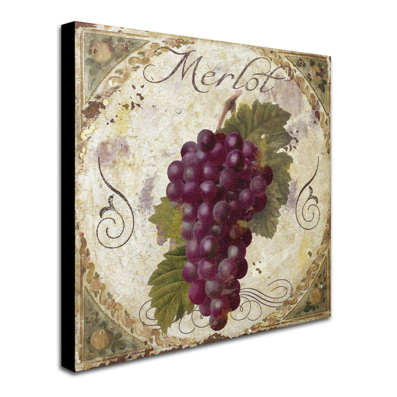 « tuscany table merlot » par la boulangerie de couleur, impression sur toile tendue, H 14 po x l 14 po x P 2 po