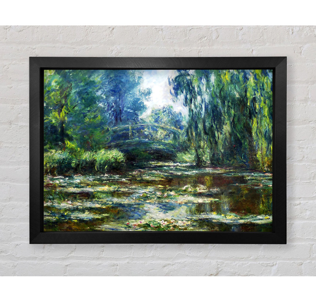 Monet Water Lillies In Monets Garden von Claude Monet - Einzelne Bilderrahmen Kunstdrucke